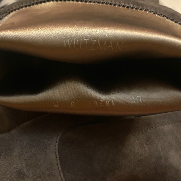 STUART WEITZMAN RARE GREY SUEDE PLATFORM THIGH HIGH BOOTS - Picture 10 of 11